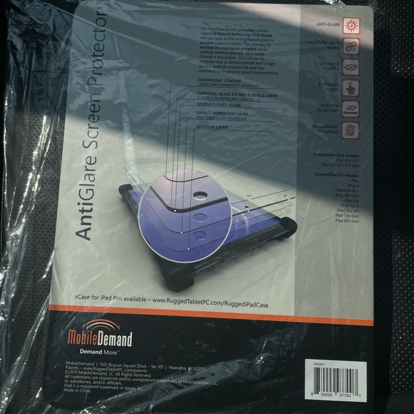 MobileDemand Premium Glass Anti-Glare Screen Protector for Apple iPad 9.7 - Picture 2 of 2